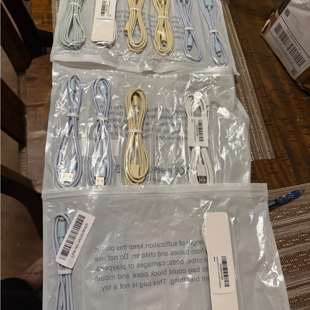 USB Charging Cable Set - Multi-Color